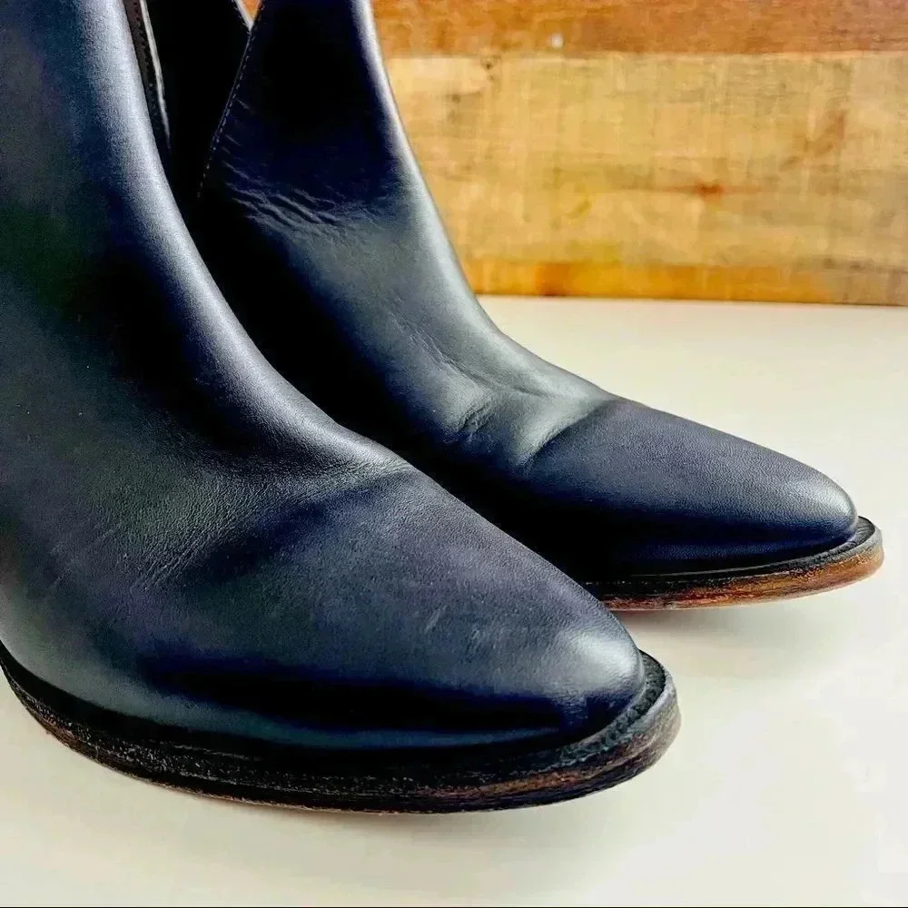 NWOT Navy (INK) Free People Charm Double V Bootie